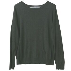 Chaps XL Charcoal Gray Cotton Crew Neck Long Sleeve Pullover Sweater